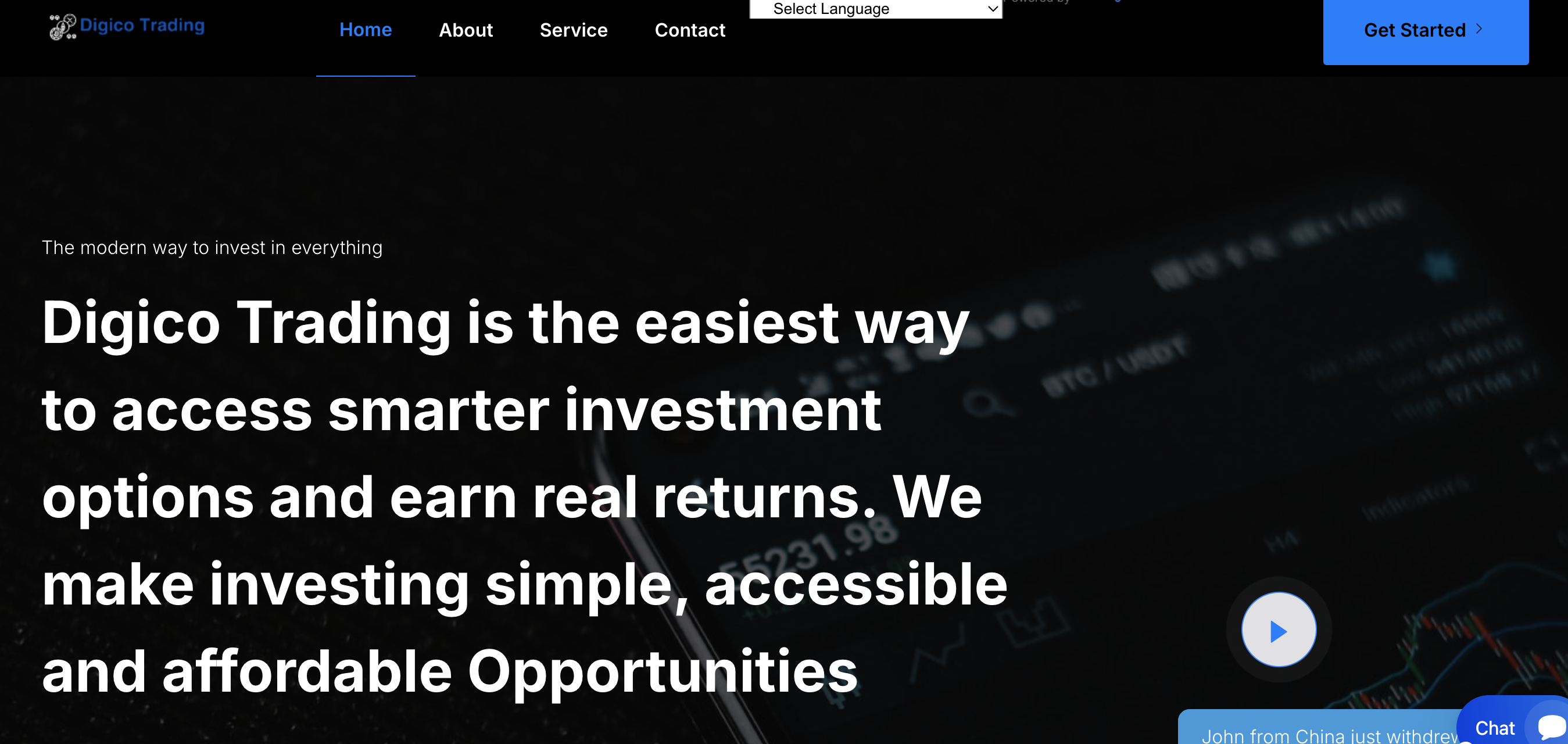 Digicotradingplatform DeFi Scam